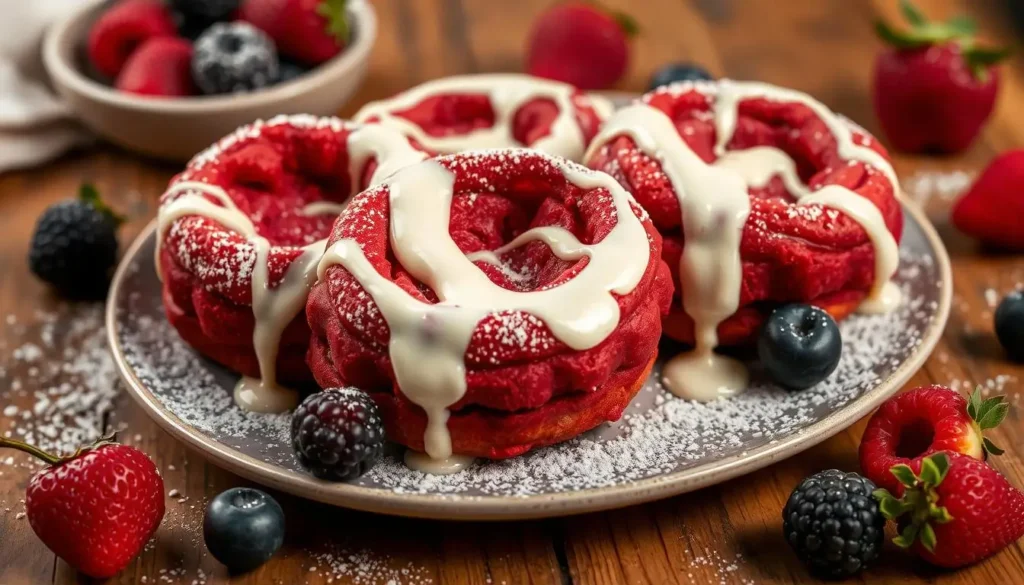 red velvet funnel cakes