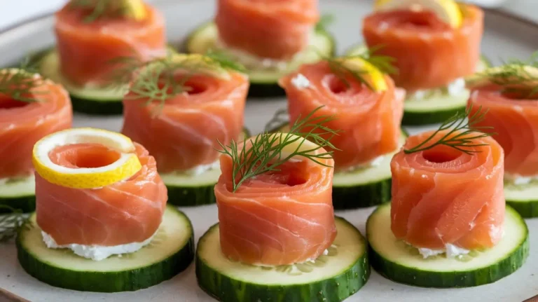 chatelaine smoked salmon roll on cucumber recipe