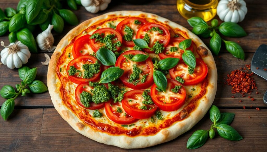 chimichurri tomato pizza recipe