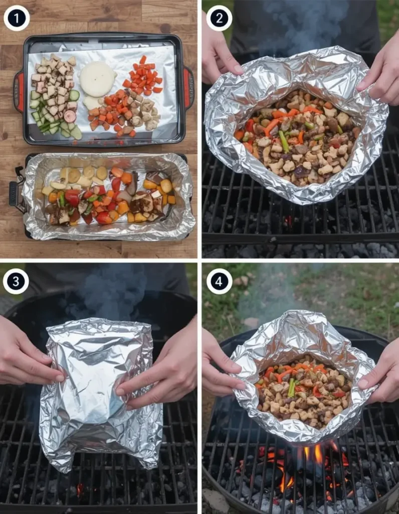packet fajita preparation process