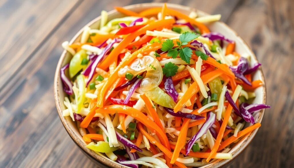 Healthy vegetarian coleslaw