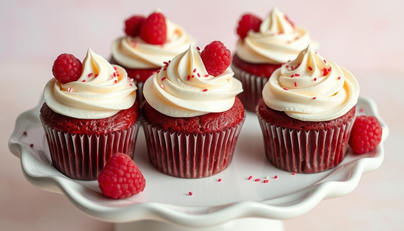 Red Velvet Cupcakes with Cream Cheese Frosting