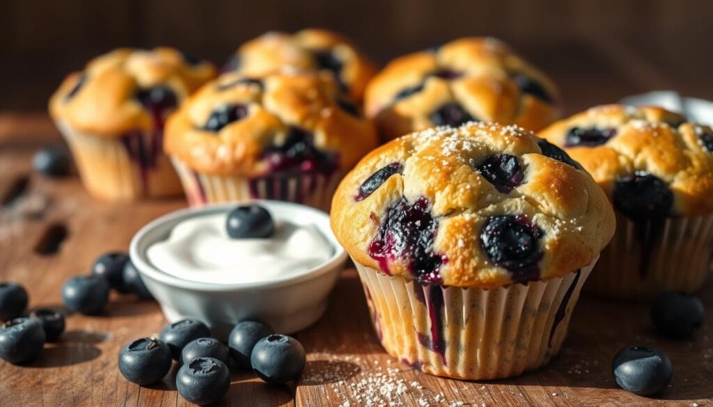 blueberry muffins with yogurt