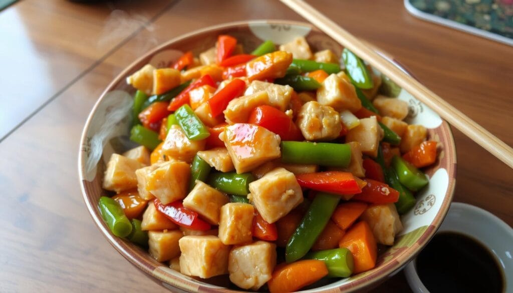 diced chicken stir-fry