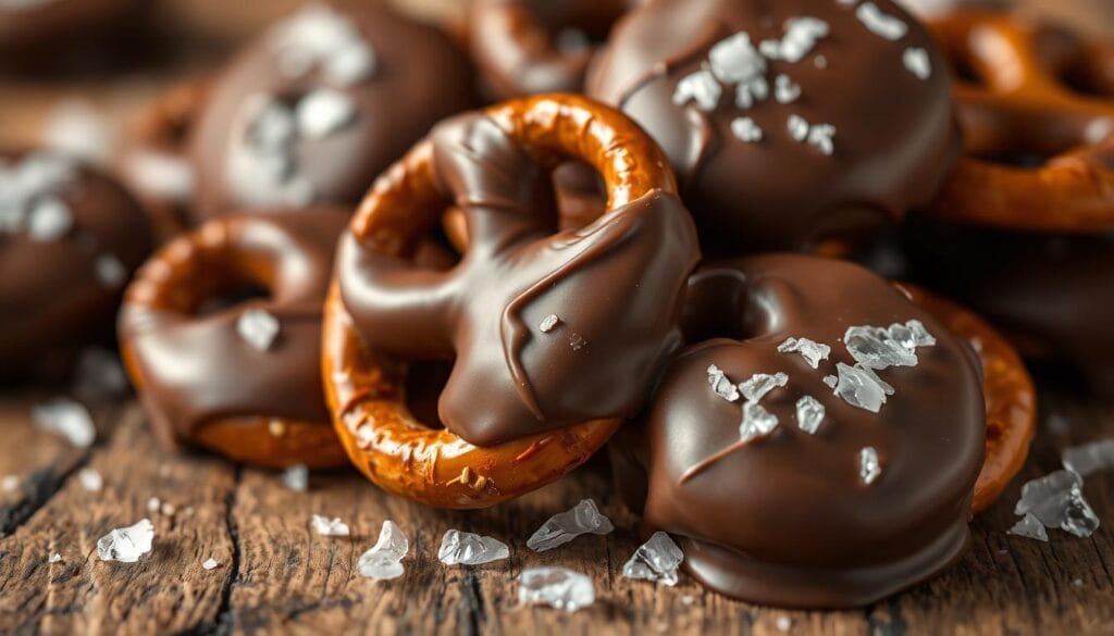 milk chocolate covered pretzels