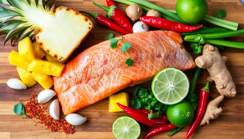 pineapple chili salmon ingredients