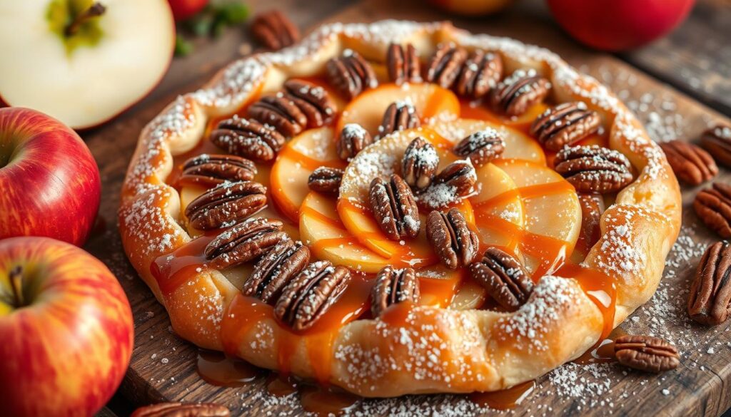 recipe for apple and pecan danish pastry tart