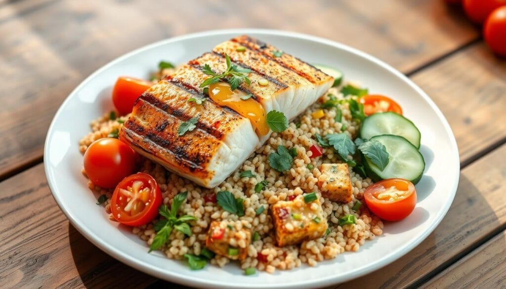 salmon and quinoa salad