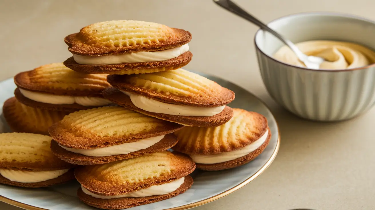 Madeleine Cookies with Cream Cake