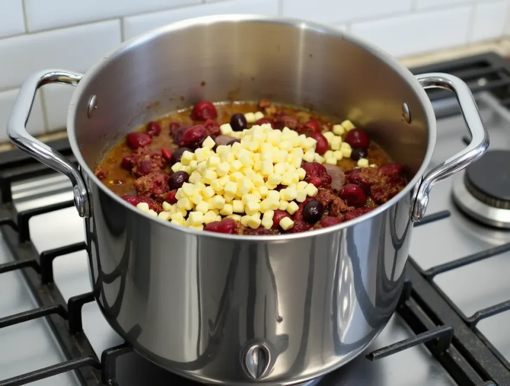 Turkey Cranberry Chili step by step