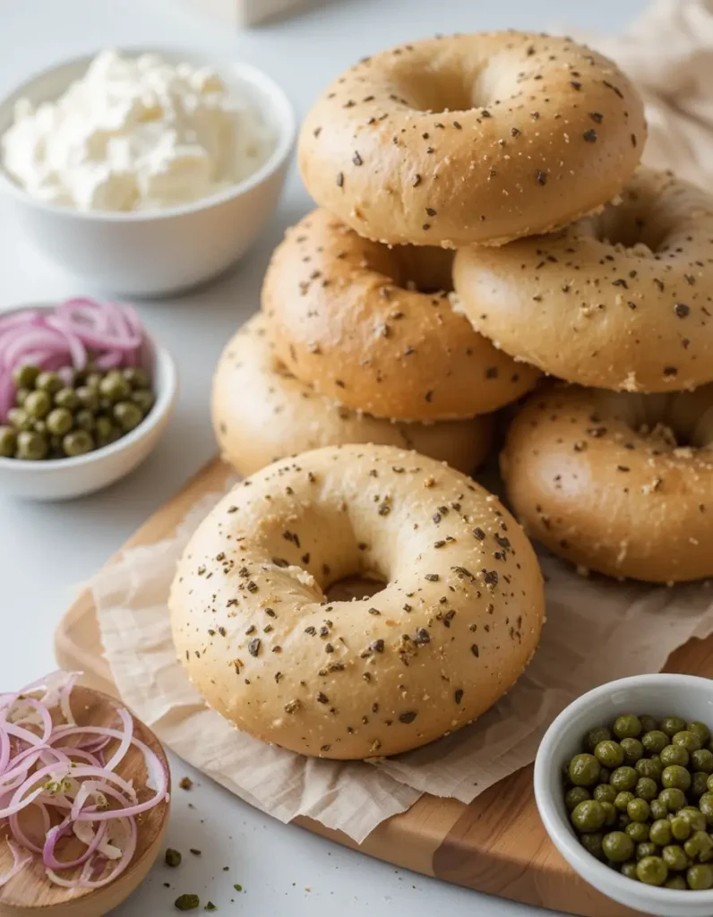 Homemade Black Russian Bagel