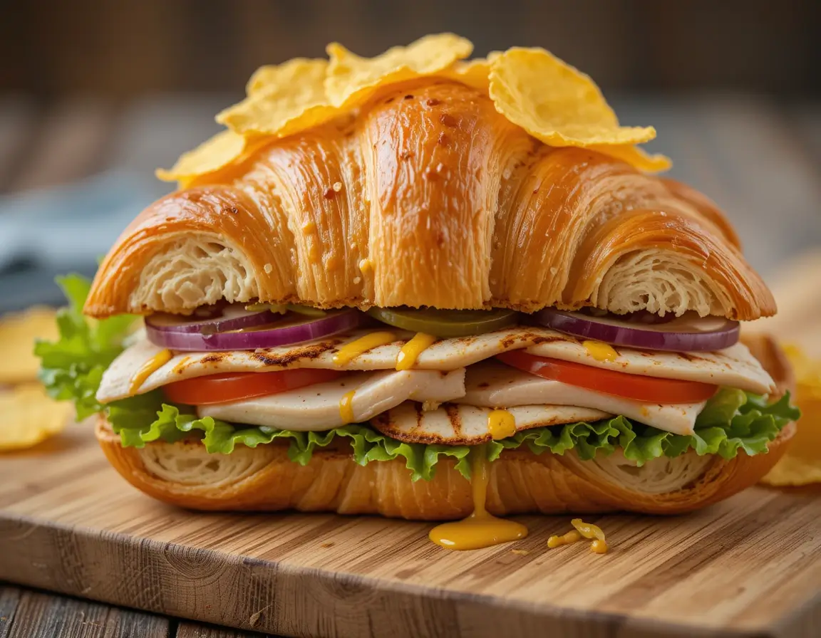 mini croissant sandwiches