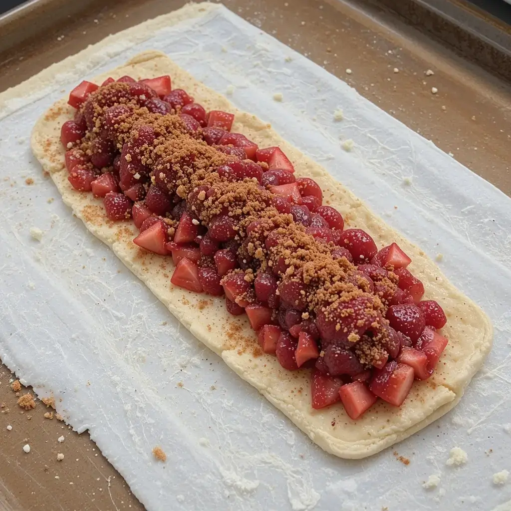 Strawberry Cinnamon Rolls step 4