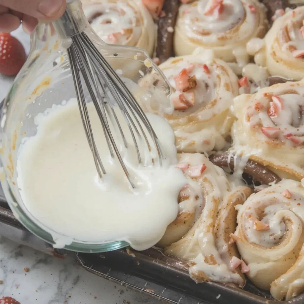 Strawberry Cinnamon Rolls step 5