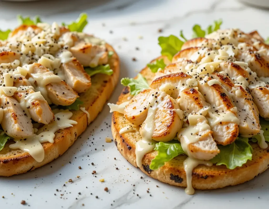 Chicken Caesar Flatbreads