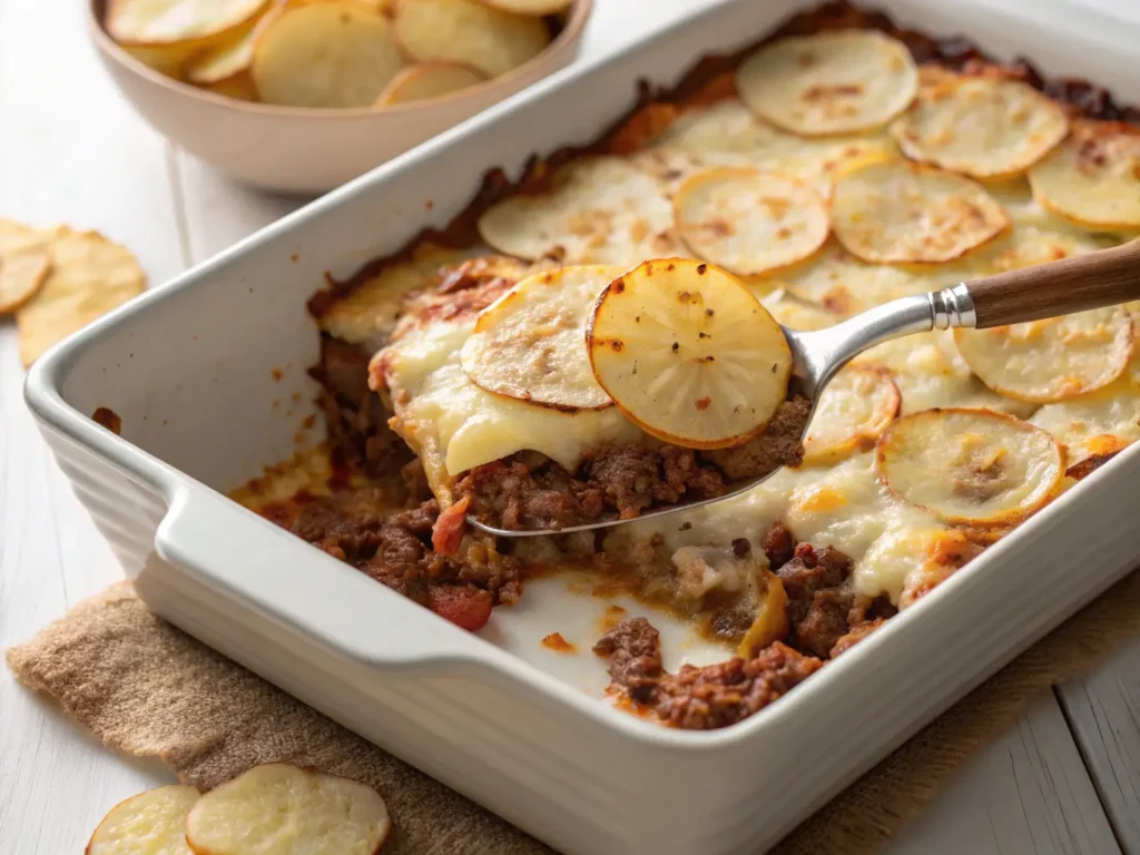 Hobo Casserole with Beef and Potatoes
