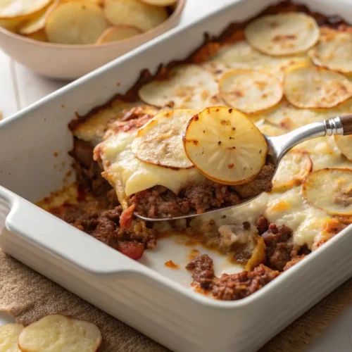 Hobo Casserole with Beef and Potatoes
