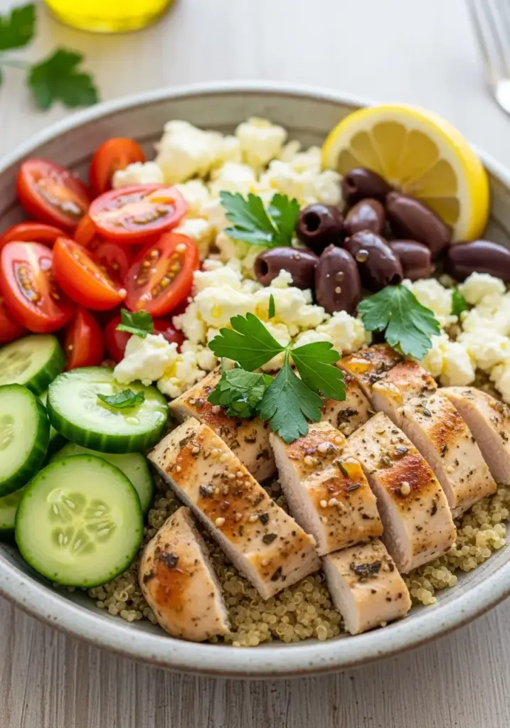 Mediterranean Chicken Quinoa Bowl recipe