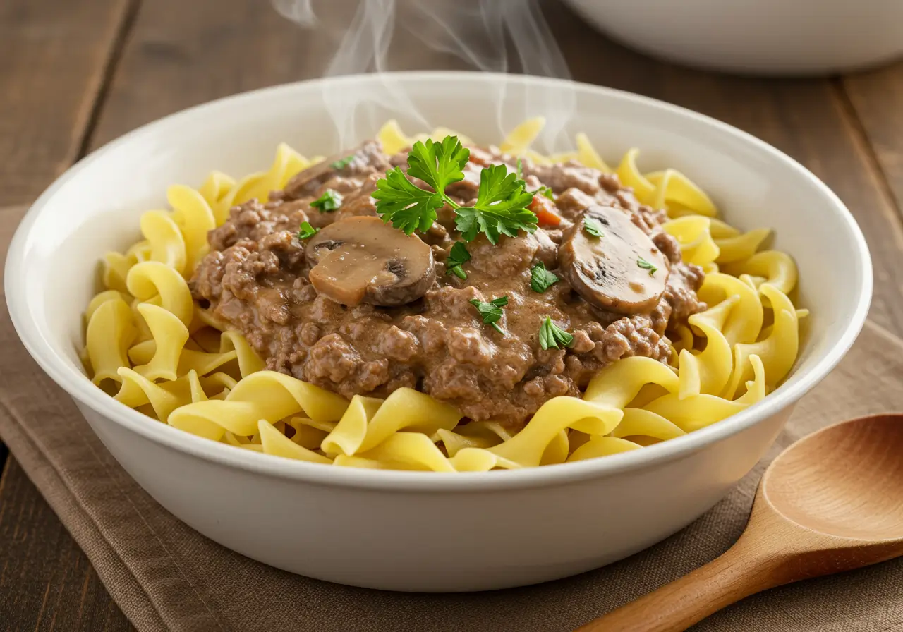 Ground Beef Stroganoff