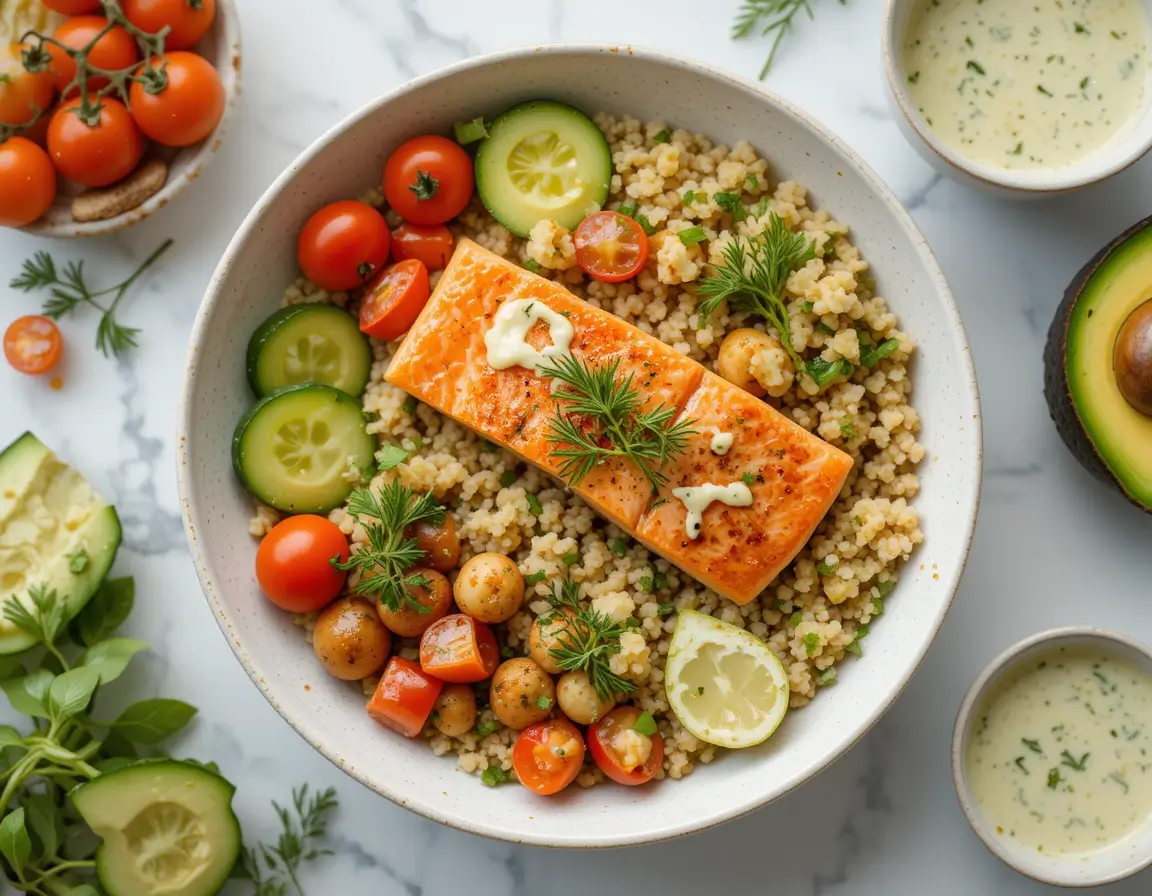 Power Bowl Lemon Dill Salmon & Quinoa