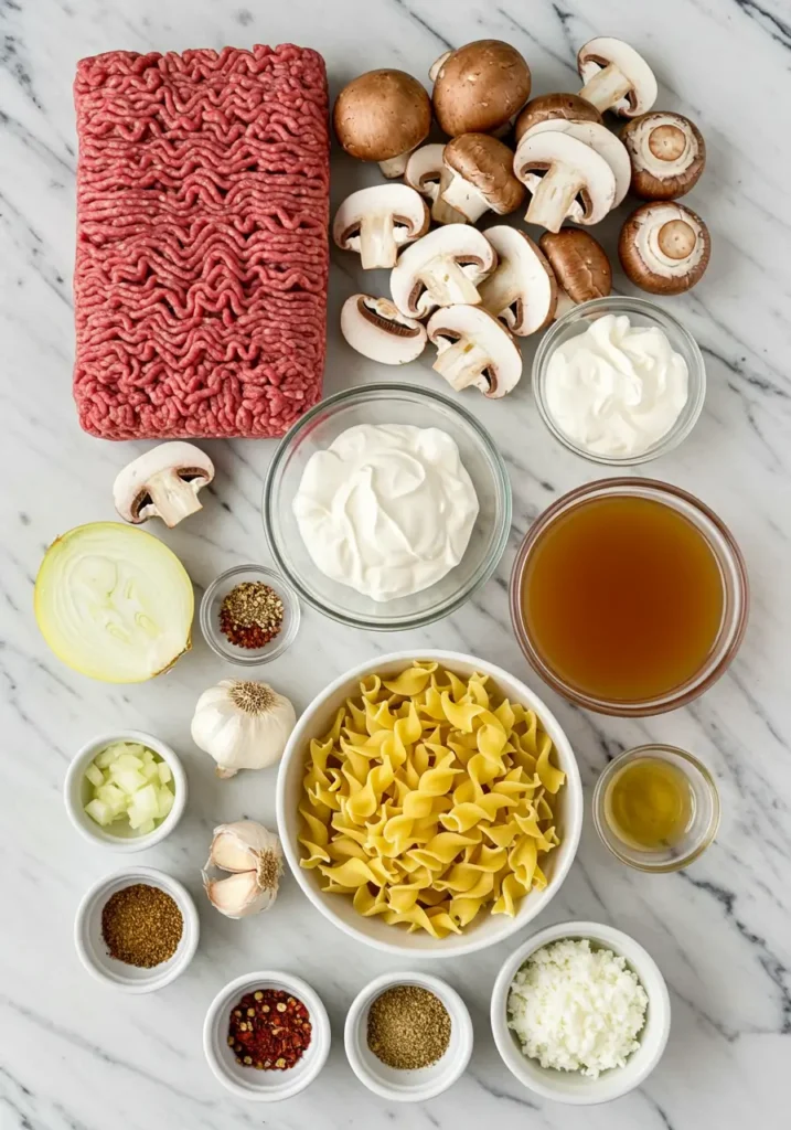 ground beef stroganoff ingredients
