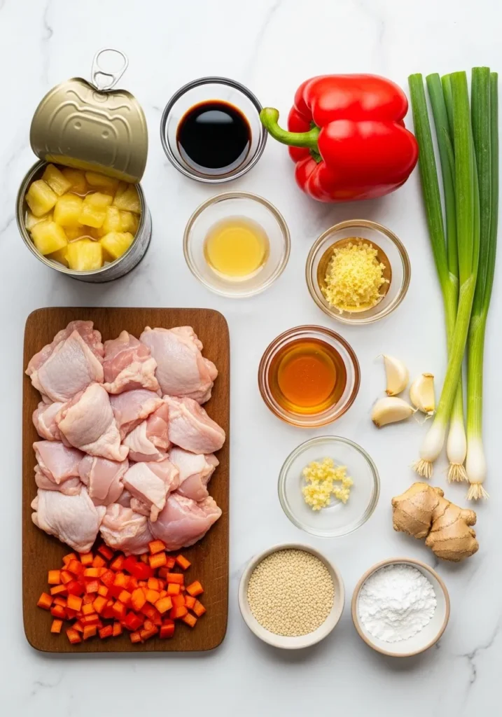 Dump and go teriyaki chicken with pineapple ingredients