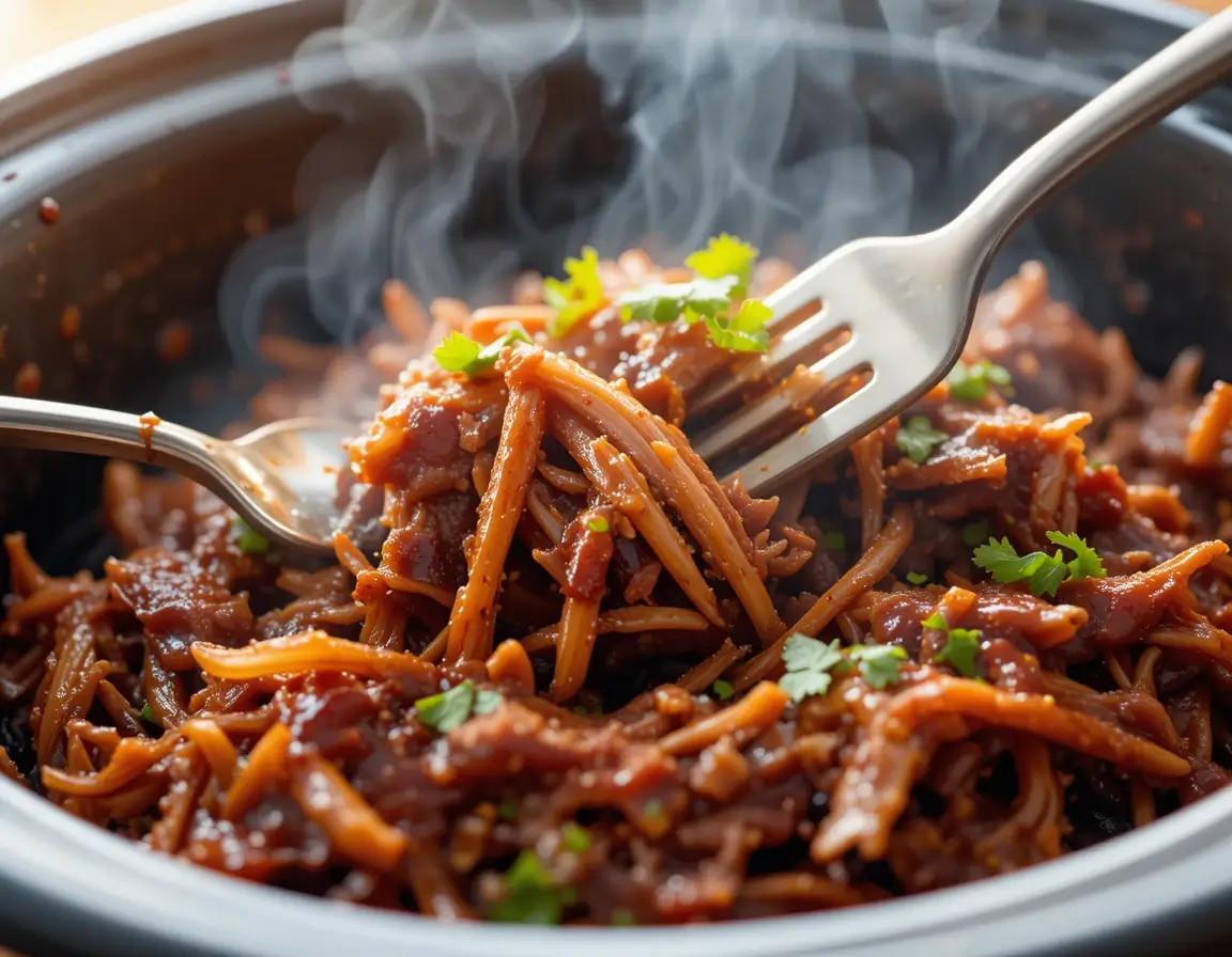 BBQ Pulled Chicken crockpot