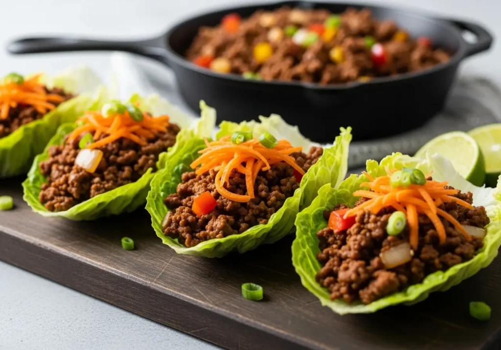 Ground Beef Lettuce Wraps