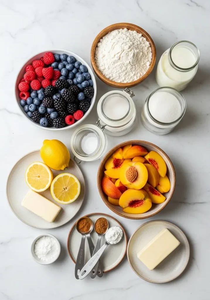 Southern Fruit Cobbler Recipe ingredients