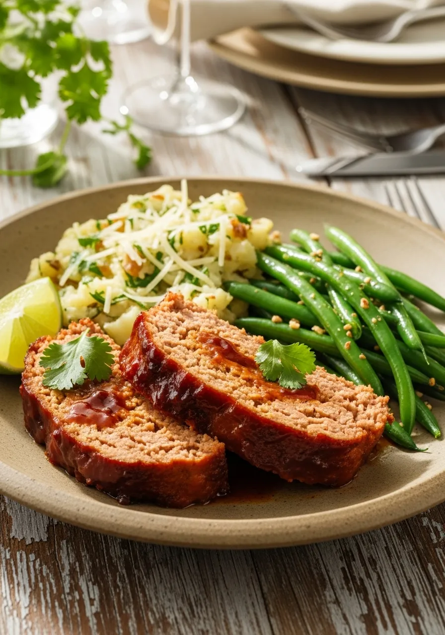 Turkey Meatloaf Dinner Plate