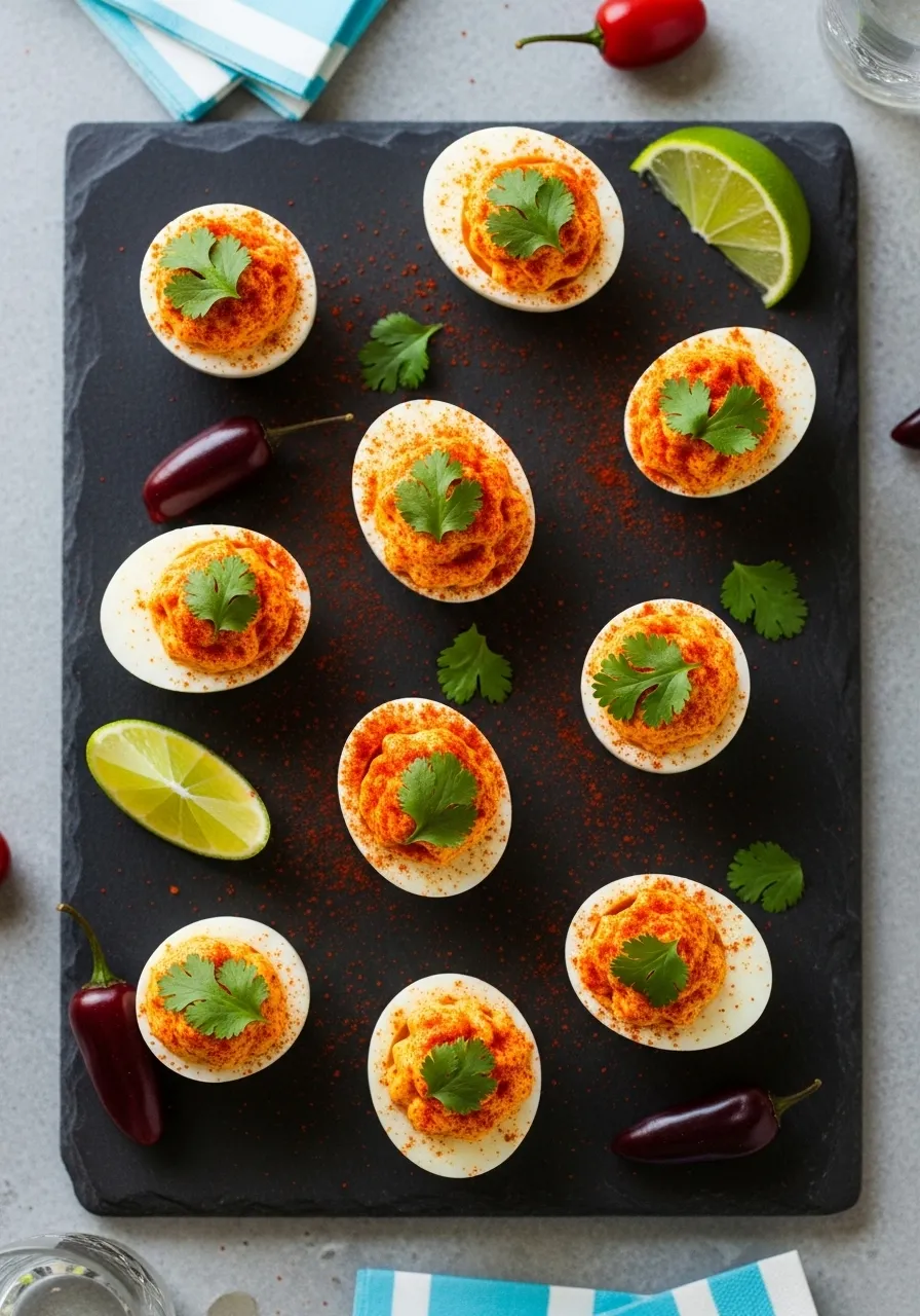 Spicy Deviled Eggs recipe