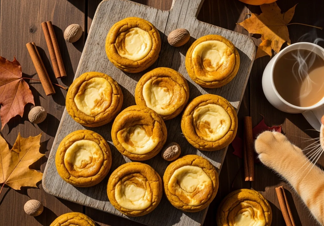 Pumpkin Cheesecake Cookies