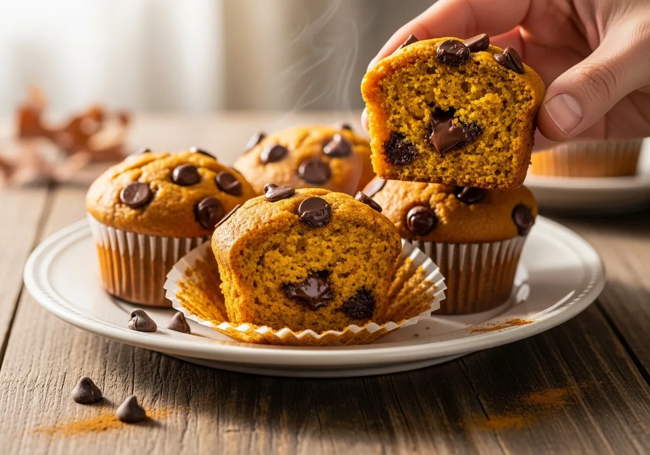 Pumpkin Chocolate Chip Muffins