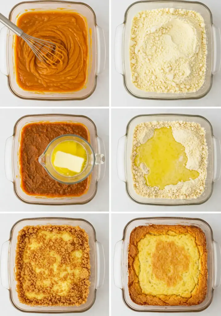 How to Make Pumpkin Dump Cake - Step by Step